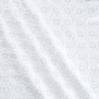 Jacquard geomÉtrico lamÉ blanco